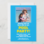 Invitation Fête de chien à la piscine (Dos)