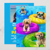 Invitation Fête de chien à la piscine (Devant / Derrière)