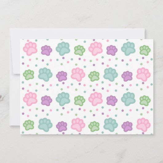 Invitation Fête de chiots (Dos)