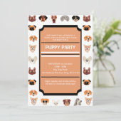 Invitation Fête de chiots, Nouvelle fête de chiots, Anniversa (Debout devant)