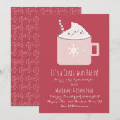 Invitation Fête de Chocolat Chaud de Noël (Devant / Derrière)