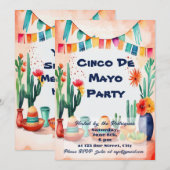 Invitation Fête de Cinco De Mayo (Devant / Derrière)