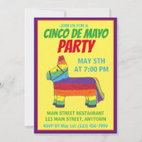 Fête de Cinco de Mayo Fiesta Âne Arc-en-Ciel Pinat