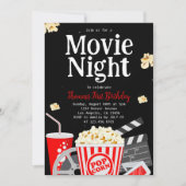 Invitation Fête de cinéma | Nuit cinéma Anniversaire (Devant)