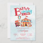 Invitation Fête de cirque de Carnaval Baby Shower (Devant)