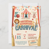 Invitation Fête de cirque de levée de fonds scolaire (Devant)