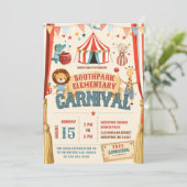 Invitation Fête de cirque de levée de fonds scolaire (Debout devant)