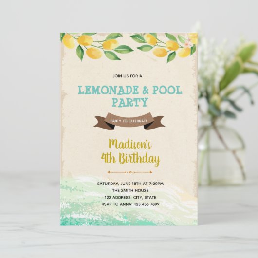 Invitation Fête de citron (Debout devant)