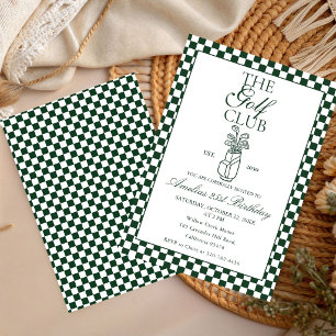 Invitation Fête de Club Rétro Anniversaire Golf Vieille Fortu