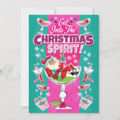 Invitation Fête de cocktail dans l'esprit de Noël  (Devant)