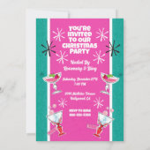 Invitation Fête de cocktail dans l'esprit de Noël  (Dos)