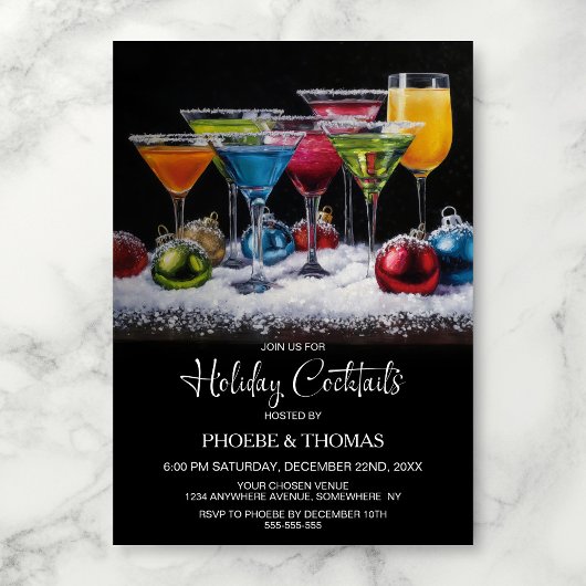 Invitation Fête de Cocktail de Fêtes