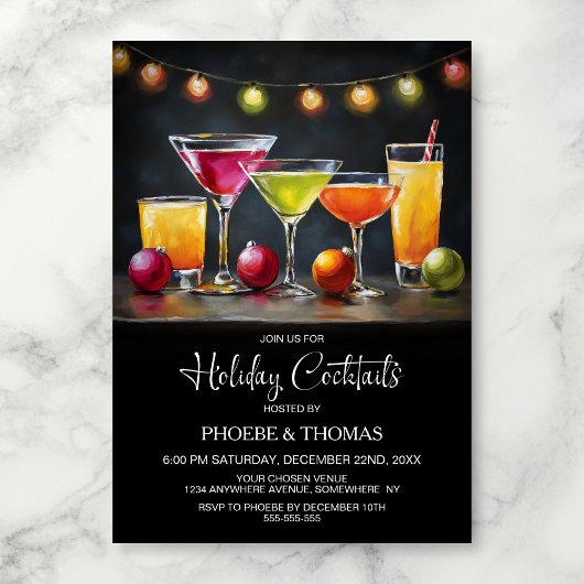 Invitation Fête de Cocktail de Fêtes