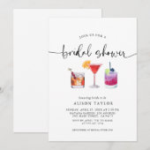 Invitation Fête de Cocktail de Mariage Calligraphie (Devant / Derrière)