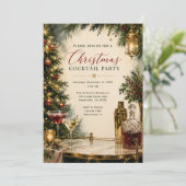 Invitation Fête de Cocktail de Noël (Debout devant)