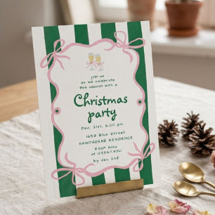 Invitation Fête de Cocktail de Noël au Cadre Fantaisiste