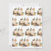 Invitation Fête de Cocktail de Noël avec des esprits brillant (Dos)