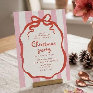 Invitation Fête de Cocktail de Noël avec un Arc Fantaisiste