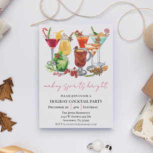 Invitation Fête de Cocktail de Noël pour Mettre les Esprits d