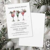 Fête de Cocktail de Noël Rendant les Esprits Lumin