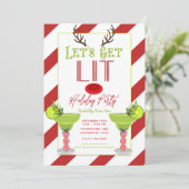 Invitation Fête de Cocktail de Noël Renne Allons En Fête (Debout devant)