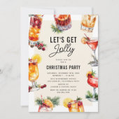 Invitation Fête de Cocktail de Vacances de Noël (Devant)