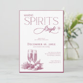Invitation Fête de cocktail de vacances Making Spirits Bright (Debout devant)