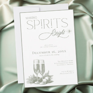 Invitation Fête de cocktail de vacances Making Spirits Bright
