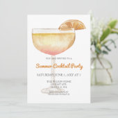 Invitation Fête de Cocktail d'Été Moderne Simple Tendance (Debout devant)
