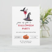 Invitation Fête de cocktail d'Halloween (Debout devant)