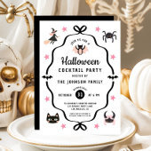 Invitation Fête de cocktail d'Halloween Coquette Mignonne