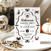 Invitation Fête de cocktail d'Halloween Coquette Mignonne