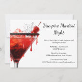 Invitation Fête de cocktail d'Halloween | Martini Vampire (Devant)
