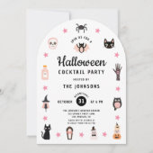Invitation Fête de cocktail d'Halloween mignonne (Devant)