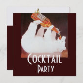 Invitation FÊTE DE COCKTAIL D'OURS POLAIRE marron blanc glace (Devant / Derrière)