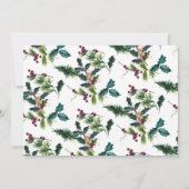 Invitation Fête de cocktail élégante de Noël au pin (Dos)