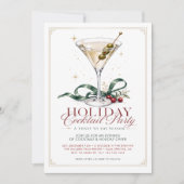 Invitation Fête de cocktail élégante de vacances (Devant)