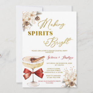 Invitation Fête de cocktail floral hivernal pour égayer les e