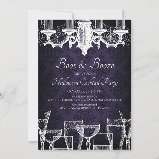 Invitation Fête de cocktail Halloween (Devant)