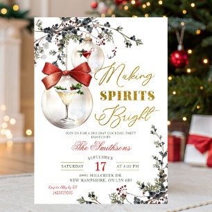 Invitation Fête de cocktail Minimaliste pour illuminer les es