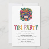 Invitation Fête de cocktail moderne tropical Tiki Luau d'été (Devant)