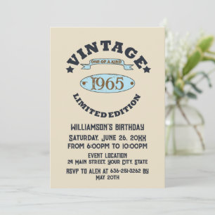 Invitation Fête de cocktail personnalisée pour 60 ans