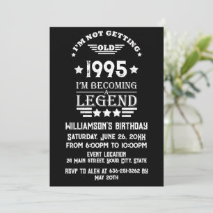 Invitation Fête de cocktail personnalisée vintage pour 30 ans