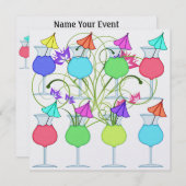 Invitation Fête de Cocktail - SRF (Devant / Derrière)