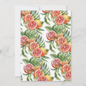 Invitation Fête de cocktail tropical dans la cour, boissons d (Dos)