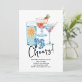 Invitation Fête de cocktails Cheers (Debout devant)