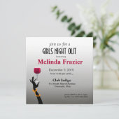 Invitation Fête de cocktails de la Nuit des Filles (Debout devant)