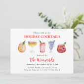 Invitation Fête de cocktails de Noël (Debout devant)