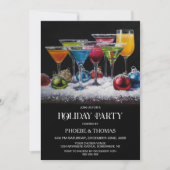 Invitation Fête de cocktails de vacances (Devant)