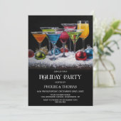Invitation Fête de cocktails de vacances (Debout devant)